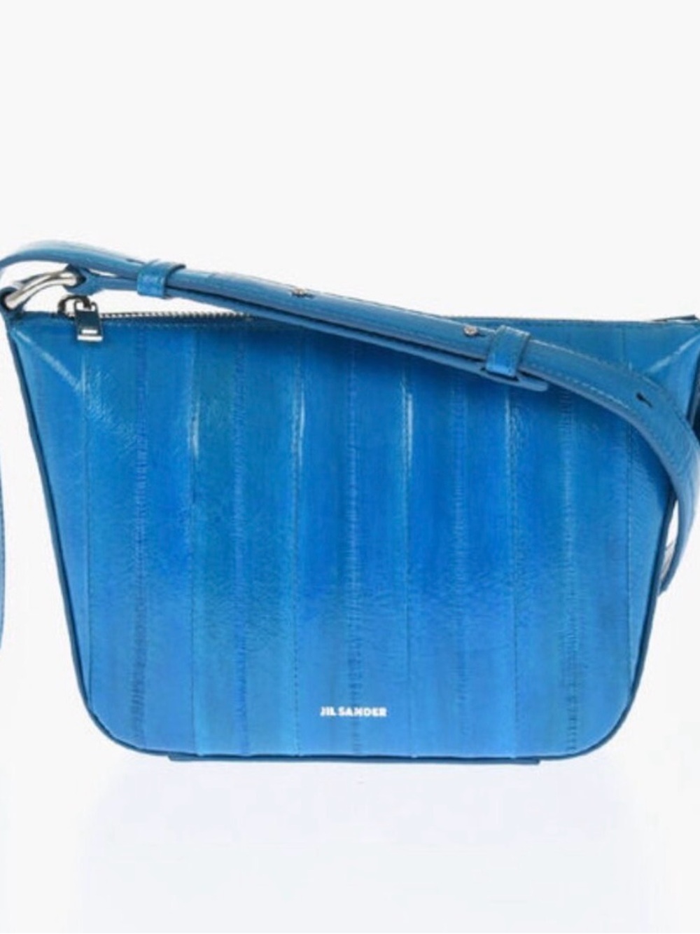 Jil Sander Bright Blue Leather Shoulder Crossbody Bag